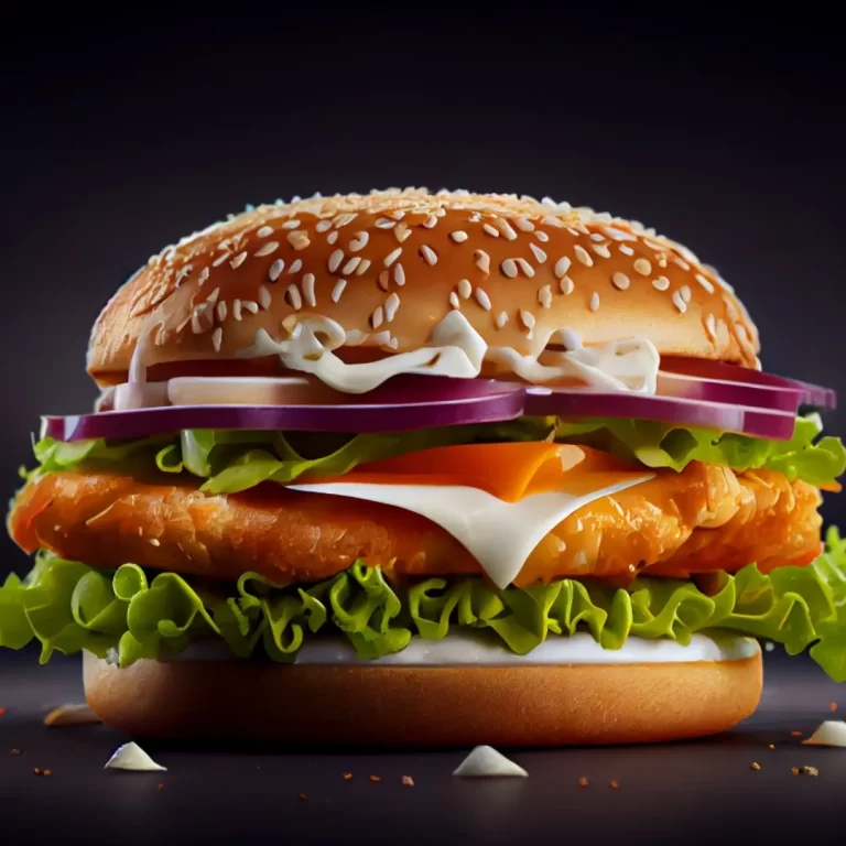 A veggie burger placed on a tray with sauce and ketchup dripping off the patty