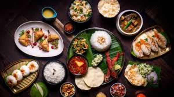 Image of Multi-cuisine on a table.